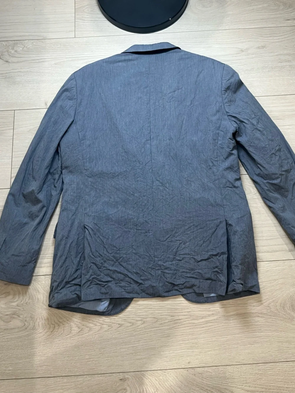 J.Crew Ludlow grey suit jacket Size 40s  Blue Gray Stripe Needs To Be Pressed